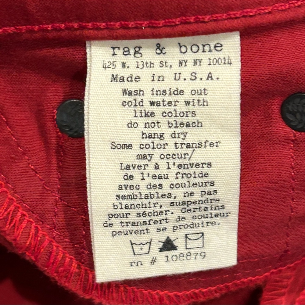 Red Rag & Bone Jeans - Picture 4 of 6